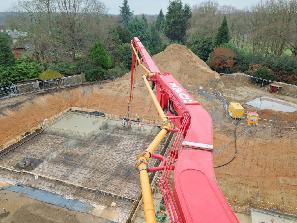 Construction Romany House, Virginia Water Surrey