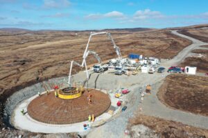 Construction Viking Wind Farm, Shetland