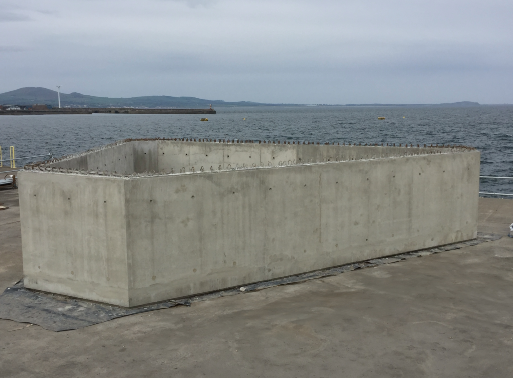 Concrete wall Mooring Dolphins, Fife