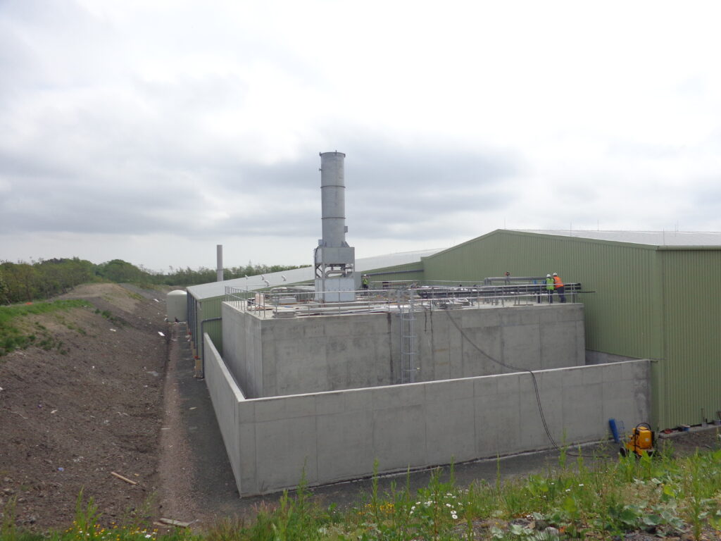 Concrete walls Lochhead Biowaste Plant, Dunfermline