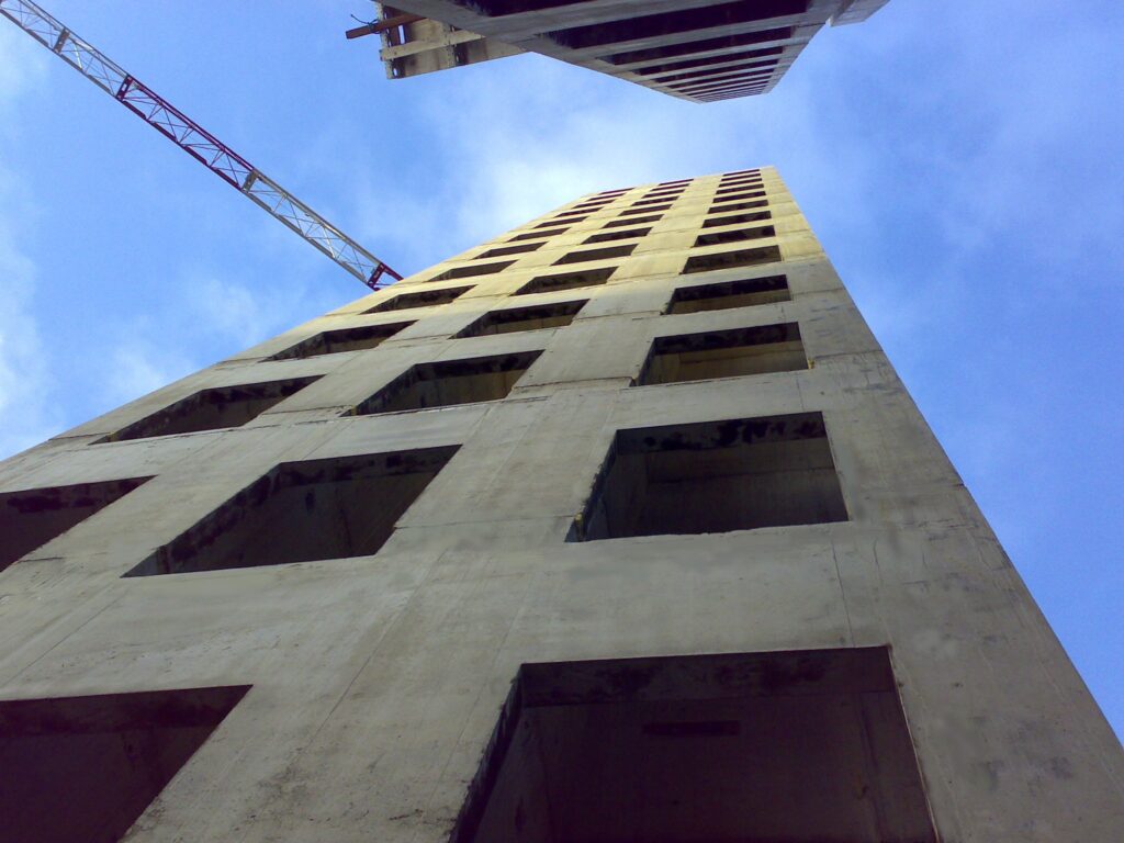 Concrete wall with windows Mixed Use Development, Dublin