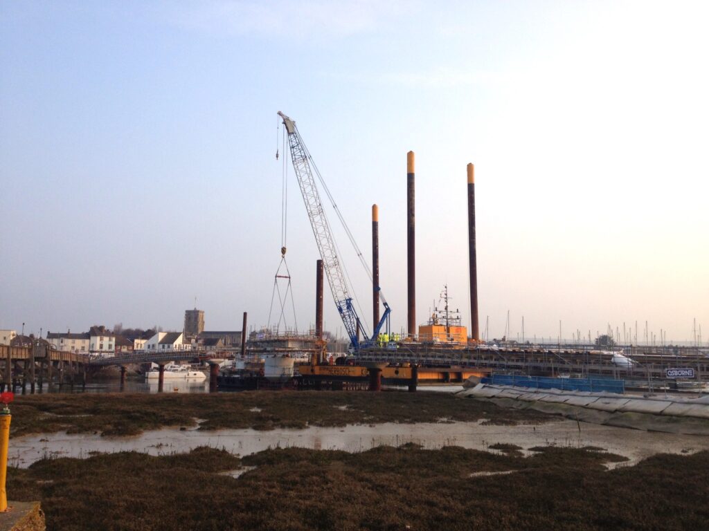 Construction Shorham footbridge