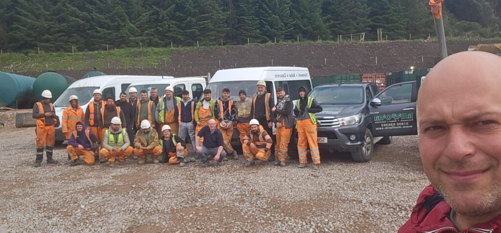 Group photos of Limekilns Wind Farm operatives