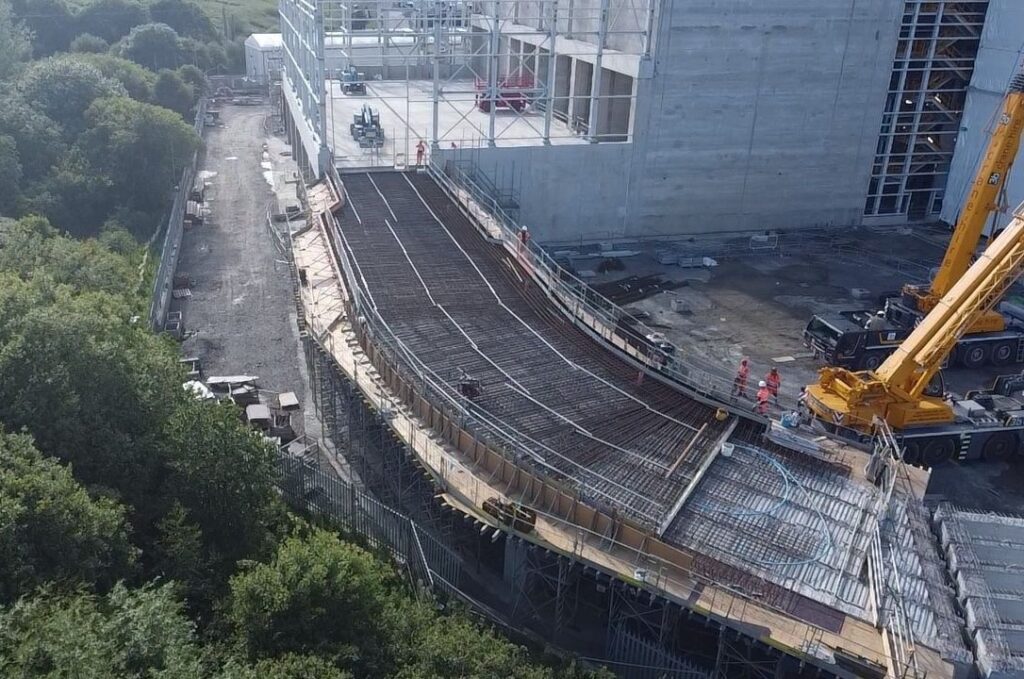 Concrete pour at Oldhall EFW