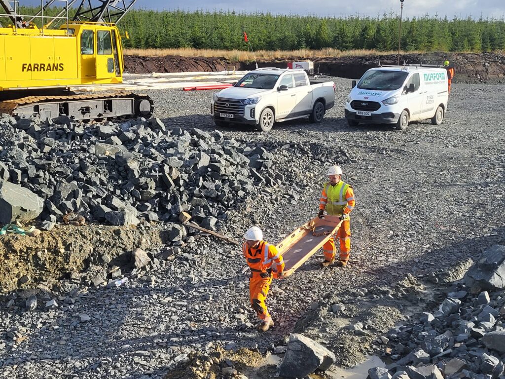 Wind farm rescue drill