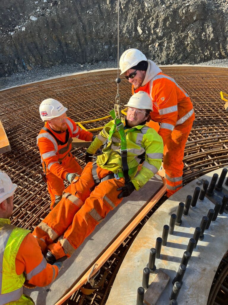 Wind farm rescue drill